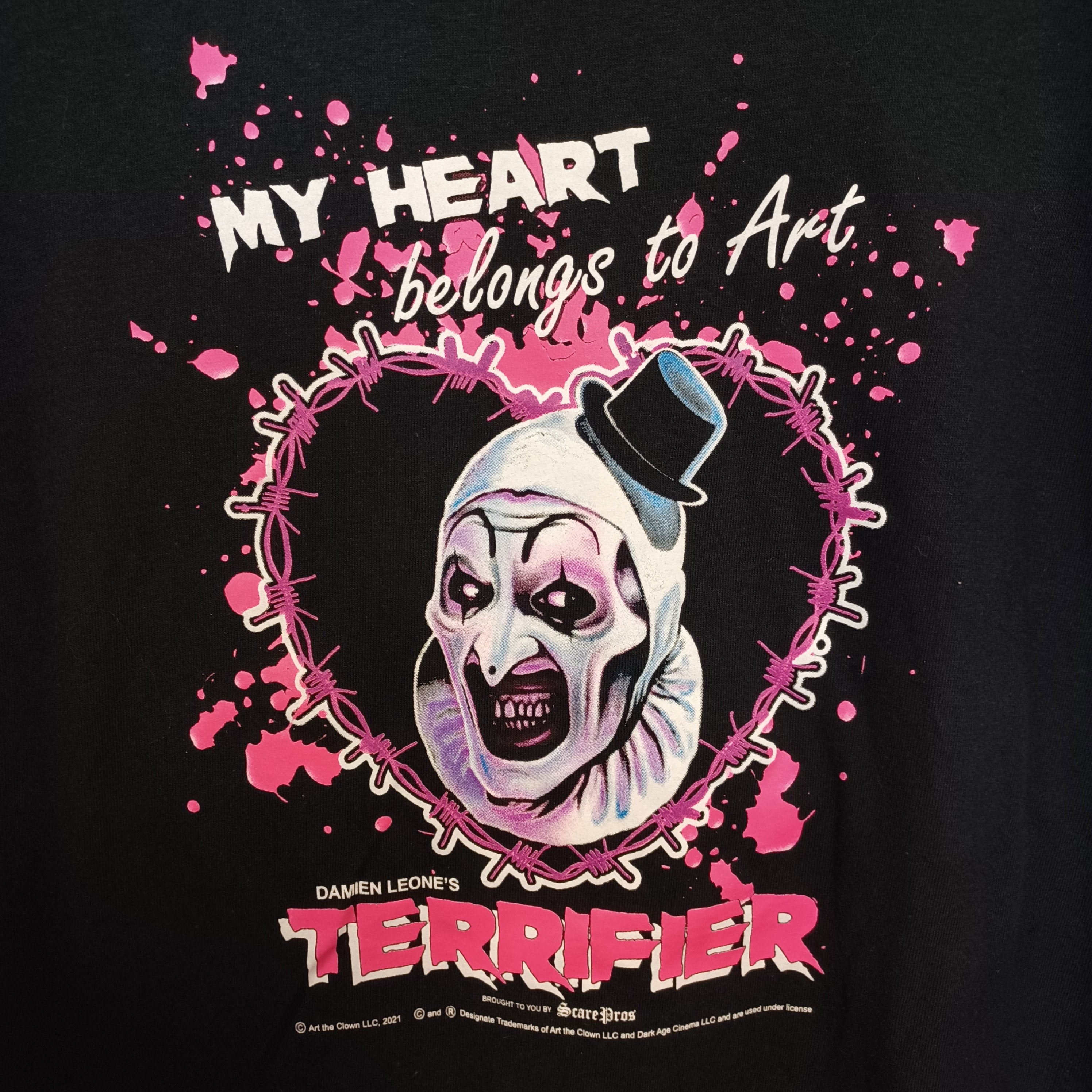 OFFICIALLY LICENSED Terrifier Art The Clown Tee Shirt | ScarePros